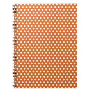 Autumn Red and White Polka Dot Notebook