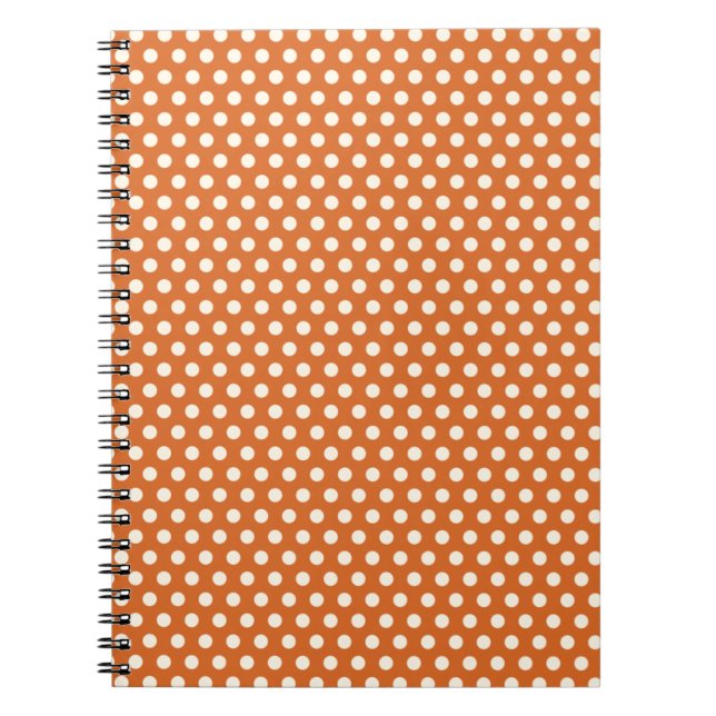 Autumn Red and White Polka Dot Notebook (Front)