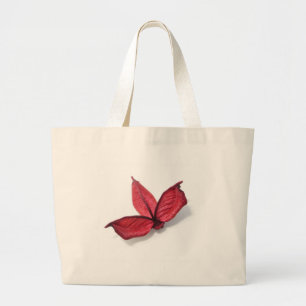 Autumn Red Flower Large Tote Bag