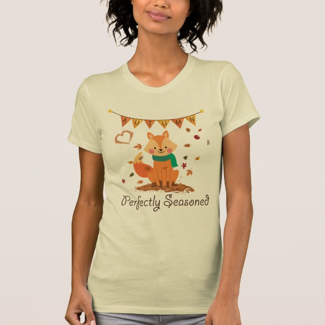 Autumn Red Fox - Perfectly Seasoned Women's Fall T-Shirt (Front)