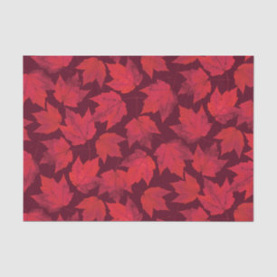 Autumn Red Maple Leaves Tissue Paper
