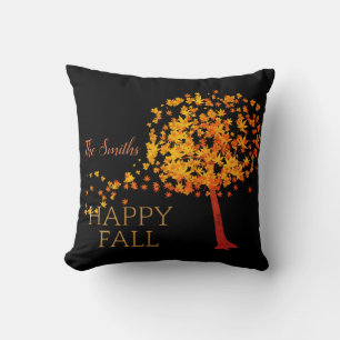 Autumn Red Maple Tree Personalised Cushion