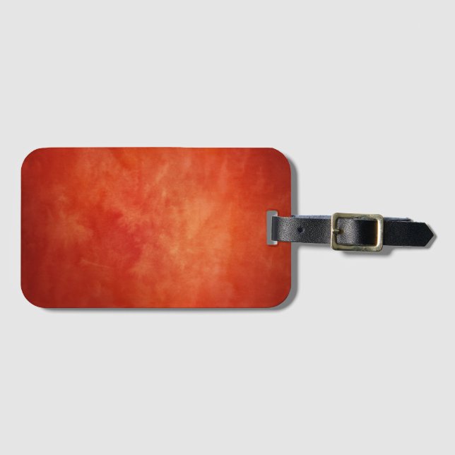 Autumn Red Orange Abstract luggage tag (Front Horizontal)