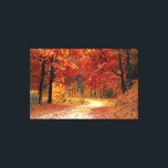 Autumn Red Season Landscape Stretched Canvas Print<br><div class="desc">Autumn Red Season Landscape Stretched Canvas Print.</div>