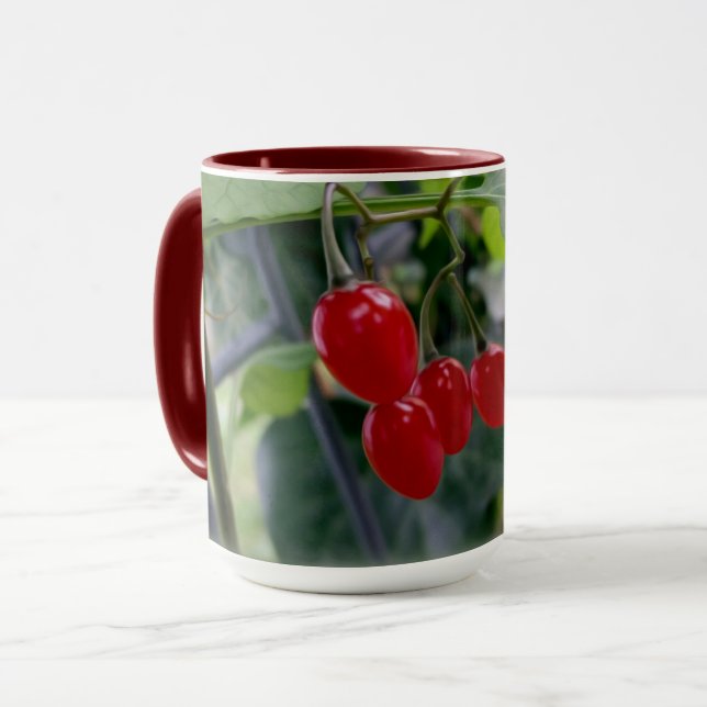 Autumn red spots mug (Front Left)