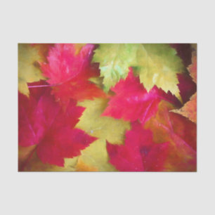 Autumn Red Yellow Maple Leaves Art  Tissue Paper
