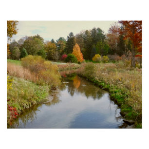AUTUMN REFLECTIONS AT TOLEDO (OHIO) BOTANICAL GARD POSTER