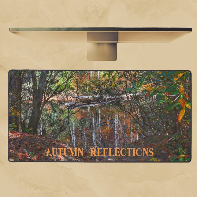 Autumn Reflections Mountain River Photographic Desk Mat (Creator Uploaded)