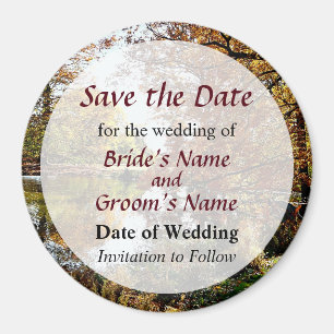 Autumn Reflections Save the Date Magnet