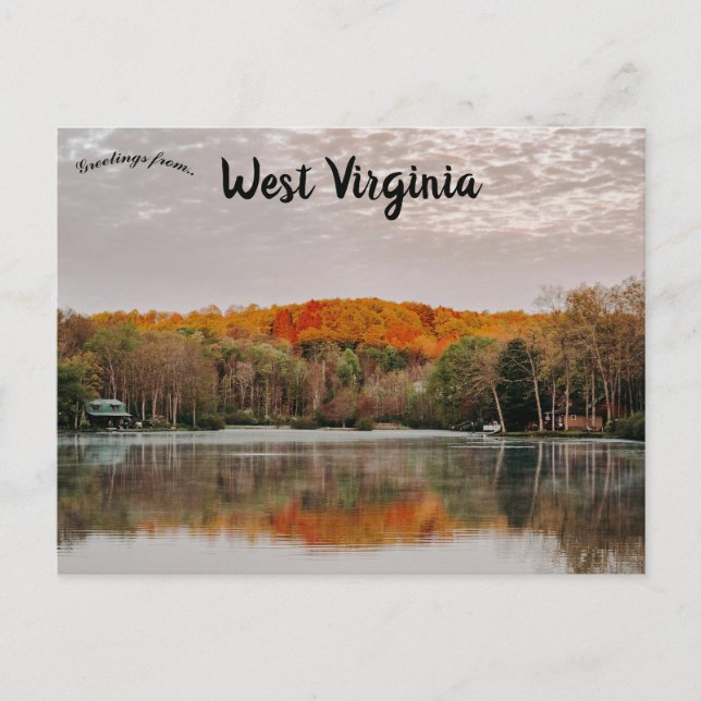 Autumn Reflections West Virginia Postcard (Front)
