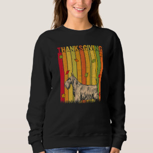 Autumn Retro Cute Scottish Terrier Dog Thanksgivin Sweatshirt