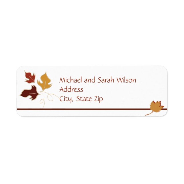 Autumn Return Address Labels (Front)