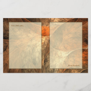 Autumn Riches Fractal Art Stationery