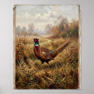 Autumn Ring Necked Pheasant I Poster