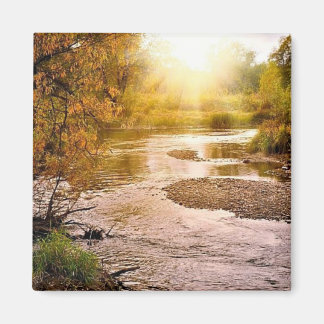 Autumn River 2" Square Magnet