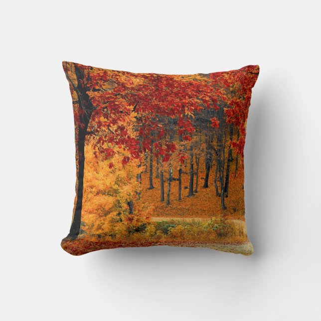 Autumn Road Cushion (Front)