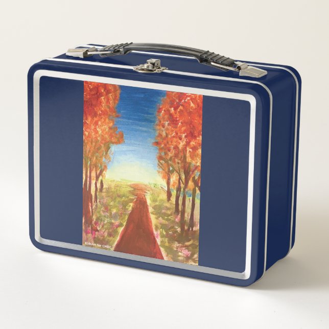 Autumn Road - KidsArt for CHOC Metal Lunch Box (Front)