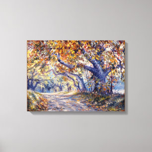 "Autumn Road" Stretched Canvass Print