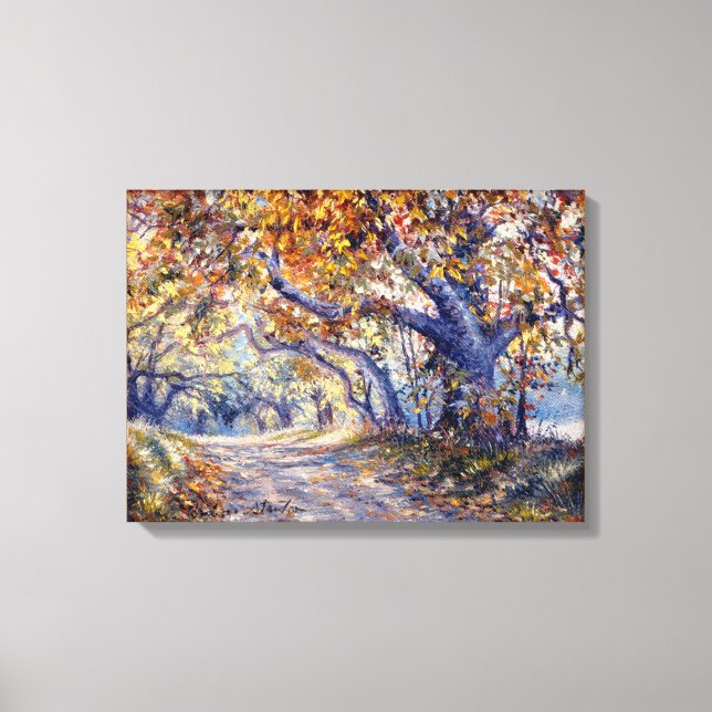 "Autumn Road"  Stretched Canvass Print (Front)