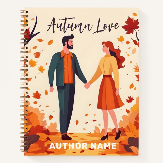 Autumn Romance Book Cover Inspiration Notebook (Front)