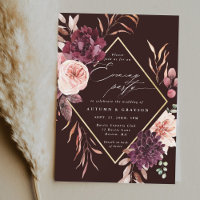 Autumn Romance Wedding Burgundy Evening Party