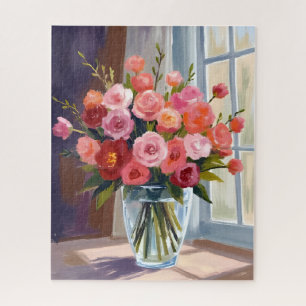 Autumn Rose Bouquet Floral Fall Jigsaw Puzzle