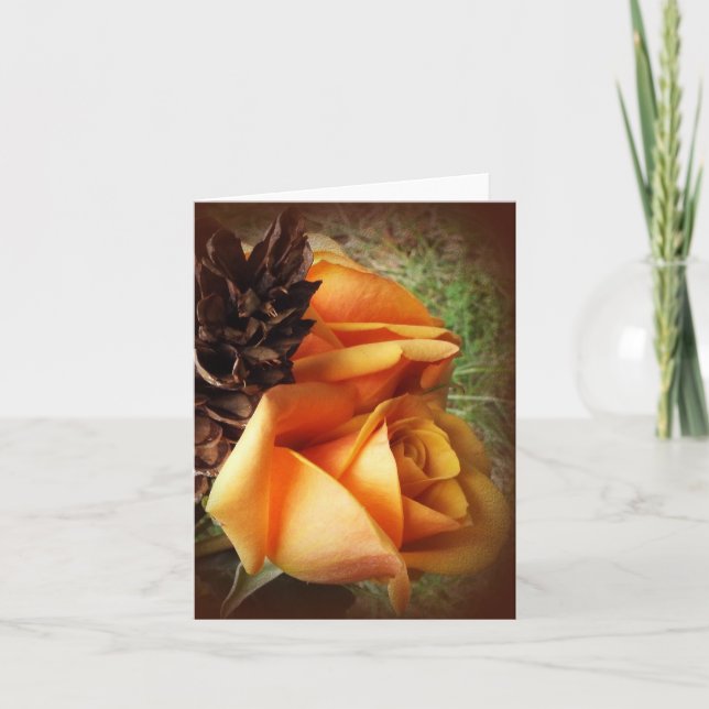 Autumn rose card (Front)