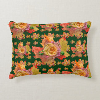 Autumn Rose Serenade Decorative Cushion