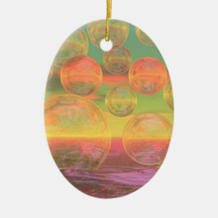 Autumn Ruminations – Gold & Rose Glory Ceramic Tree Decoration