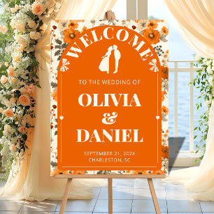  Autumn Rust Entry Sign with Leaves