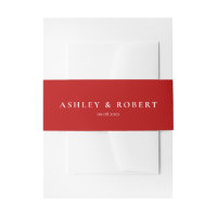 Autumn Rust Red Modern Wedding Invitation