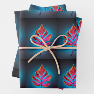 Autumn Rust – Rustic Red Leaf Wrapping Paper