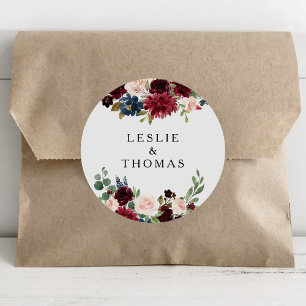 Autumn Rustic Burgundy Wedding Envelope Seals