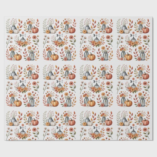 Autumn, Rustic Country Fall, Thanksgiving, Fall,   Wrapping Paper (Flat)