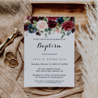 Autumn Rustic Dazzling Burgundy Baptism