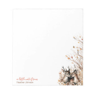 Autumn Rustic Deer Custom Notepad