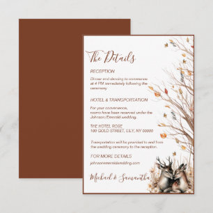 Autumn Rustic Deer Wedding Collection Enclosure Card