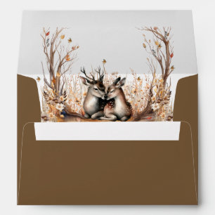 Autumn Rustic Deer Wedding Collection Envelope