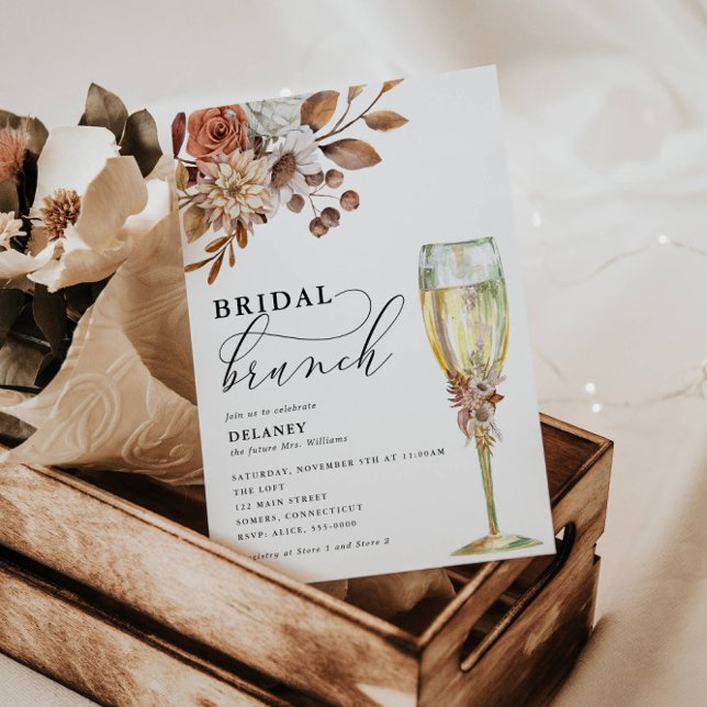 Autumn Rustic Floral, Bridal Brunch Shower Invitation (Creator Uploaded)