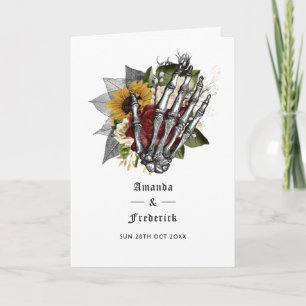 Autumn Rustic Floral Gothic Wedding Programme