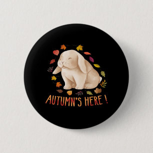 Autumn’s Says Cute Bunny Autumn It’s Fall Y’all 6 Cm Round Badge