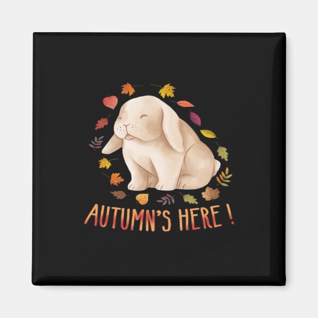 Autumn’s Says Cute Bunny Autumn It’s Fall Y’all Magnet (Front)