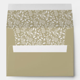 Autumn Sage with Leaf Pattern Liner Personalised Envelope