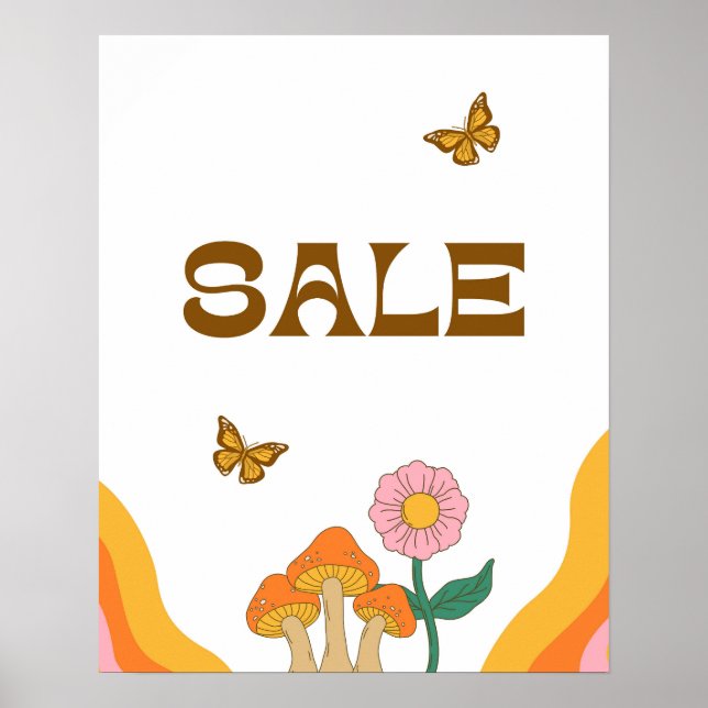 Autumn Sale Sign, Boutique Business Supply Poster (Front)