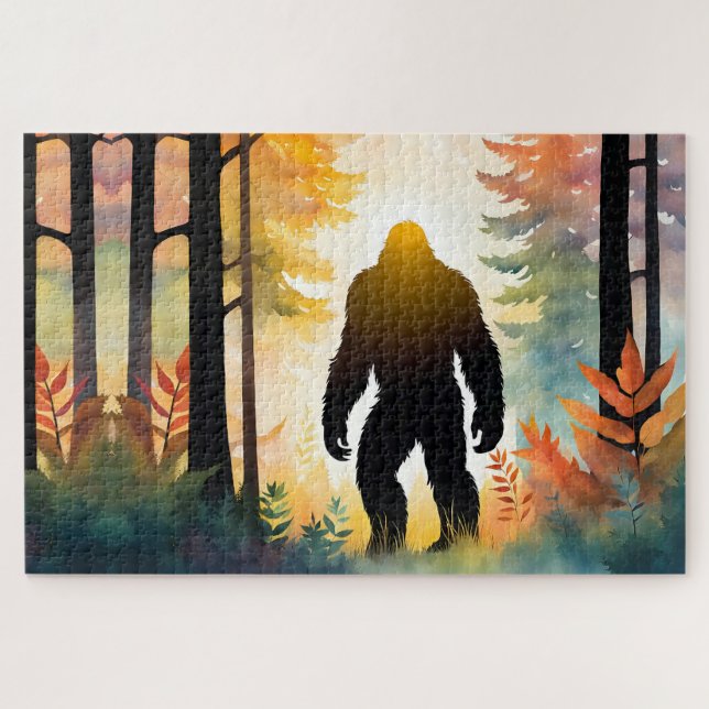 Autumn Sasquatch Colourful Landscape Jigsaw Puzzle (Horizontal)