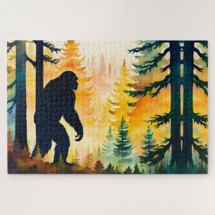 Autumn Sasquatch Colourful Landscape Jigsaw Puzzle