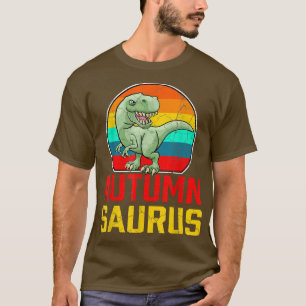 Autumn Saurus Family Reunion Last Name Team Funny  T-Shirt