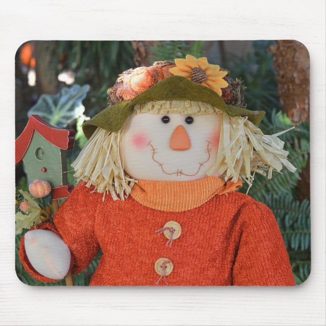 Autumn Scarecrow Doll Mouse Pad (Front)