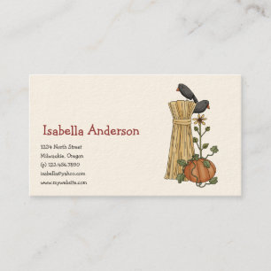Autumn Scarecrows · Crow & Pumpkin Business Card