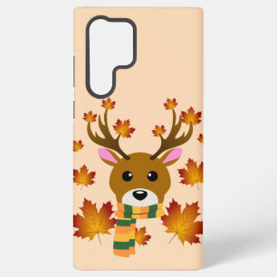 Autumn Scarf Deer Maple Leaves Samsung Galaxy Case